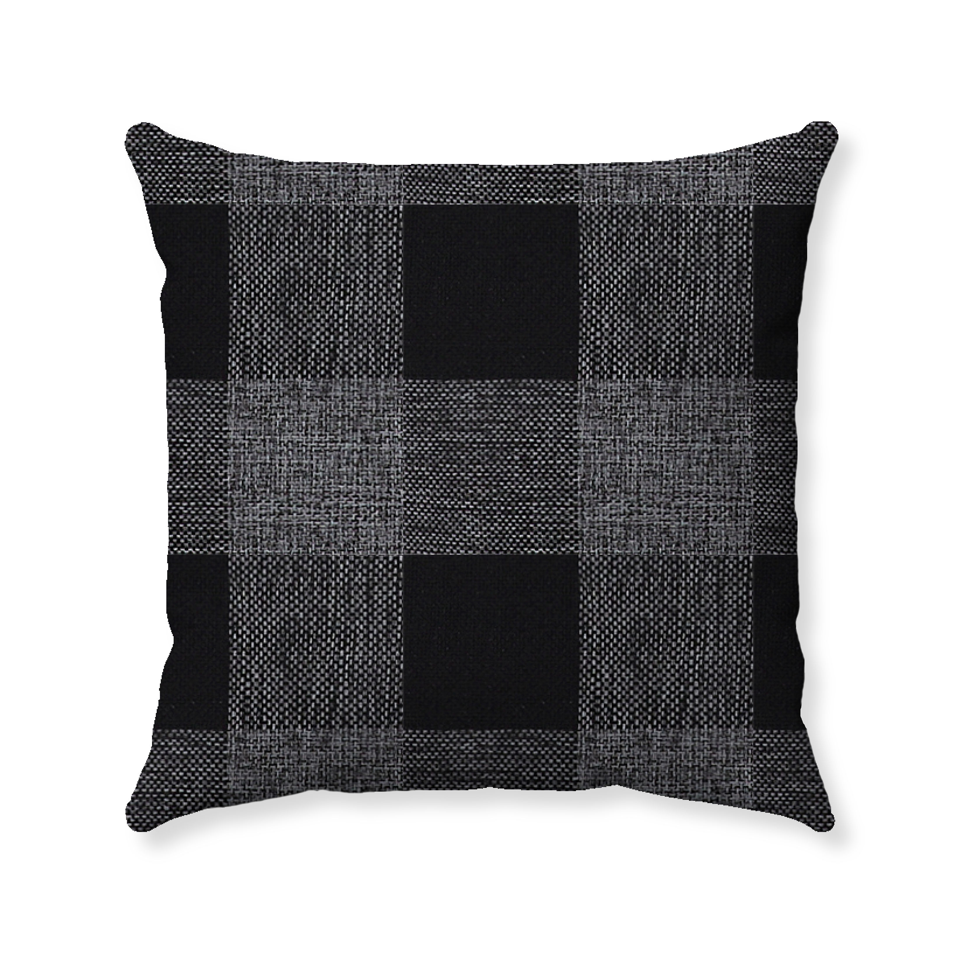 Black buffalo outlet check outdoor pillow